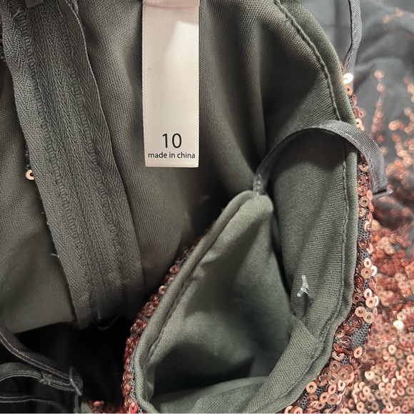 Francesca's Girls Size 10 Rose Gold Sequins Dress Elegant EUC Dance Play - Picture 6 of 8